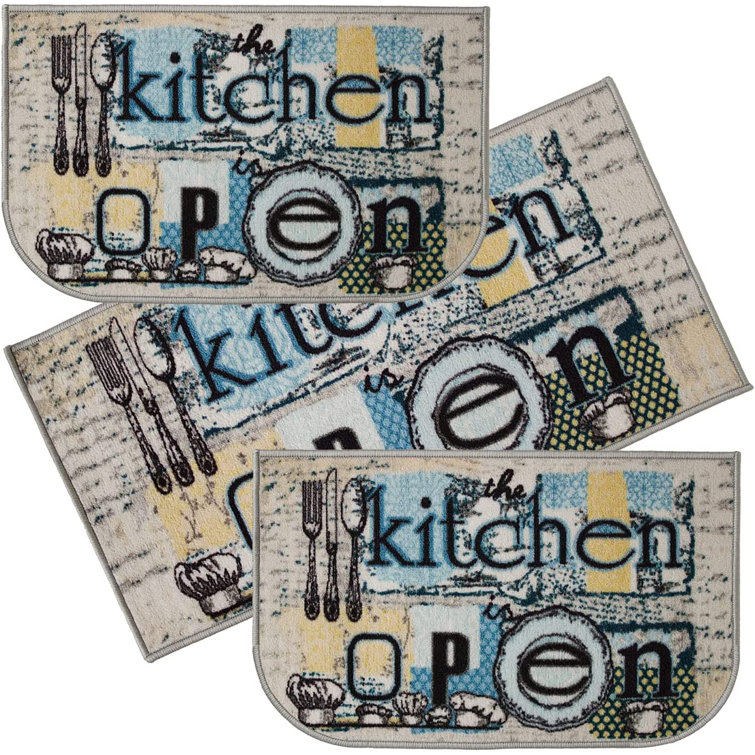 Red Barrel Studio® Ekanta Open 3 Piece Kitchen Mat Set Wayfair